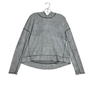 Lululemon Squad Goals Hoodie Pullover Sheer Luon Pebble Jacquard V1 White Black